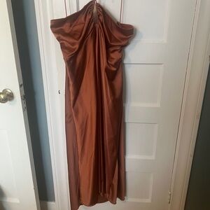 Abercrombie & Fitch Terracotta Satin Dress